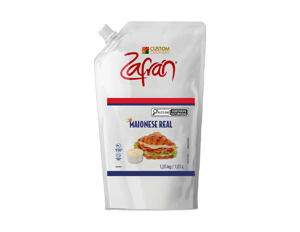 MAIONESE REAL ZAFRÁN 1,05 KG (CX 5 BAG)
